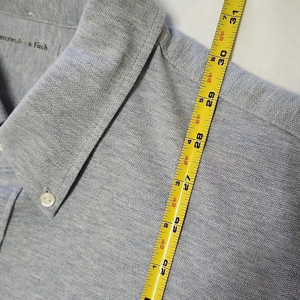 ABERCROMBIE & FITCH Men's Light Blue Cotton+ Casual Button Down Collared Shirt - Picture 4 of 8